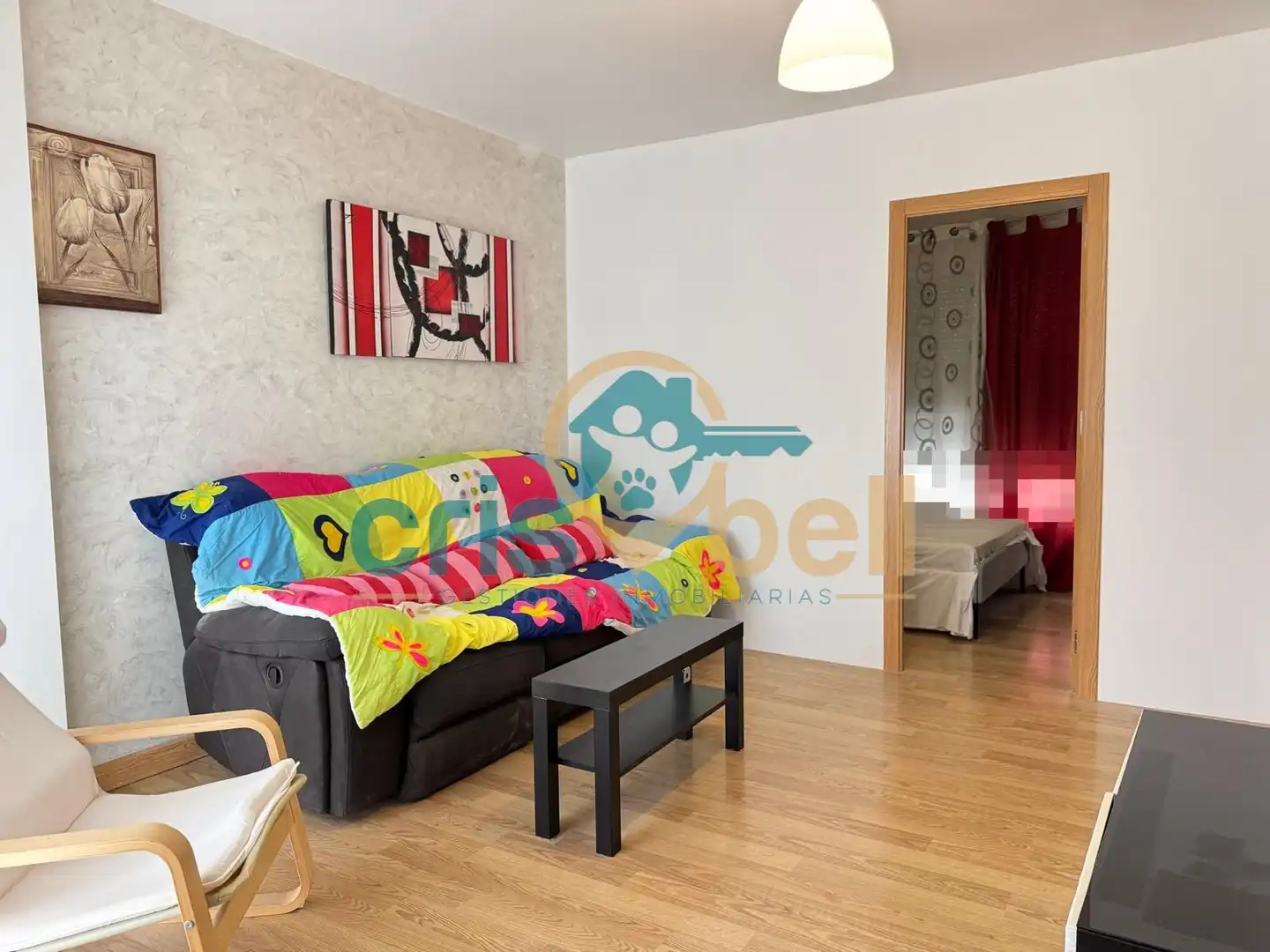 Sala de estar de Apartamento en venta en Lorca con Aire acondicionado, Parquet y Amueblado