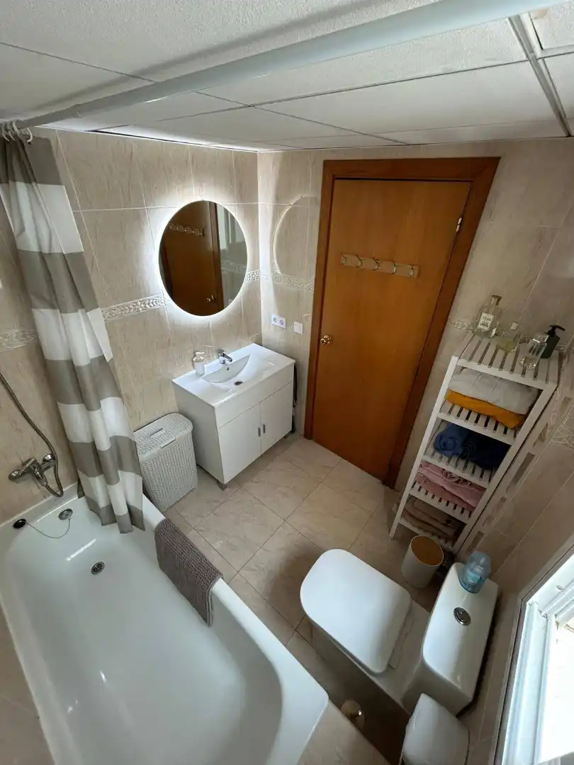 Bathroom of Flat for rent in Cunit  with Air Conditioner, Terrace and Furnished