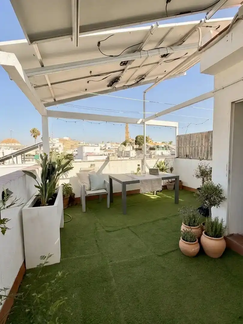 Terrasse von Einfamilien-Reihenhaus zum Verkauf in Utrera mit Klimaanlage