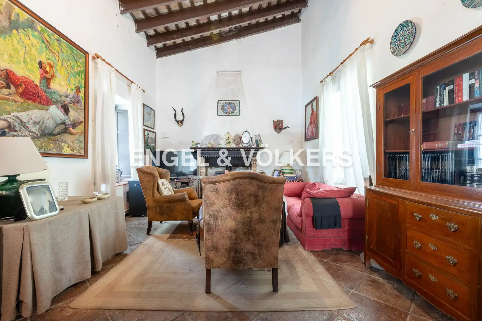 Sala d'estar de Finca rústica en venda en Puerto Real amb Calefacció, Jardí privat i Piscina