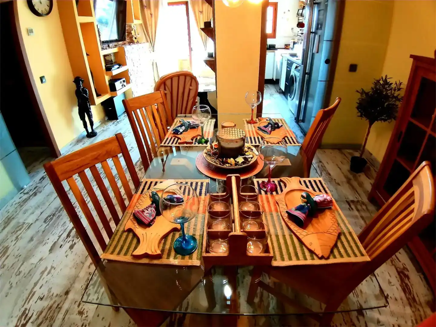 Menjador de Apartament de lloguer en Alboraya amb Aire condicionat, Parquet i Moblat