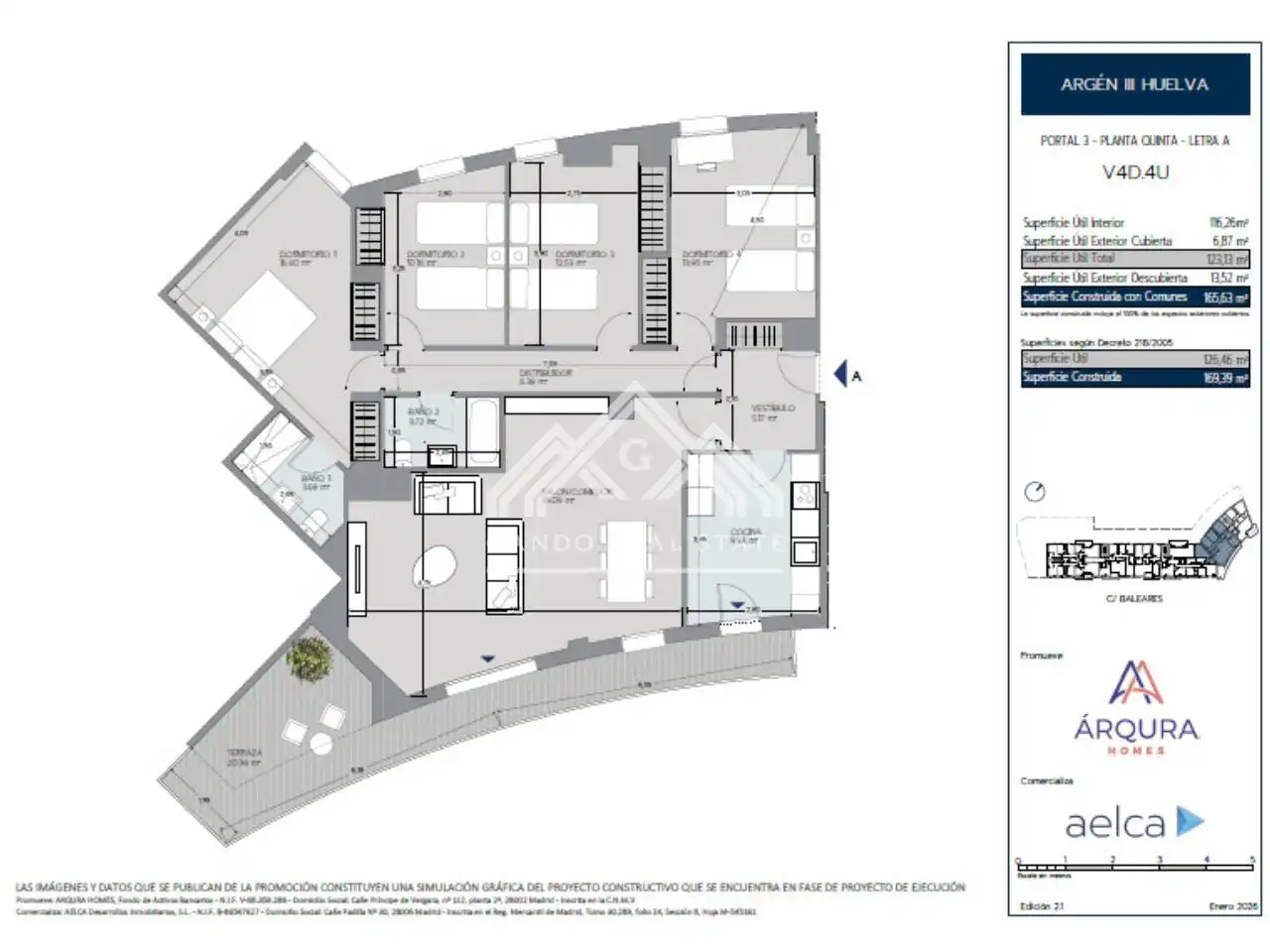 Flat for sale in Huelva  with Air Conditioner