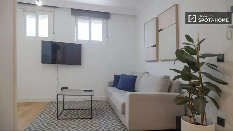 Sala d'estar de Pis de lloguer en Madrid amb Aire condicionat, Calefacció i Moblat