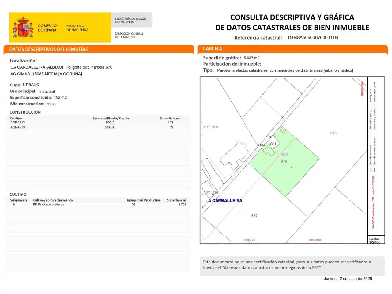 Casa o chalet en venta en Mesía