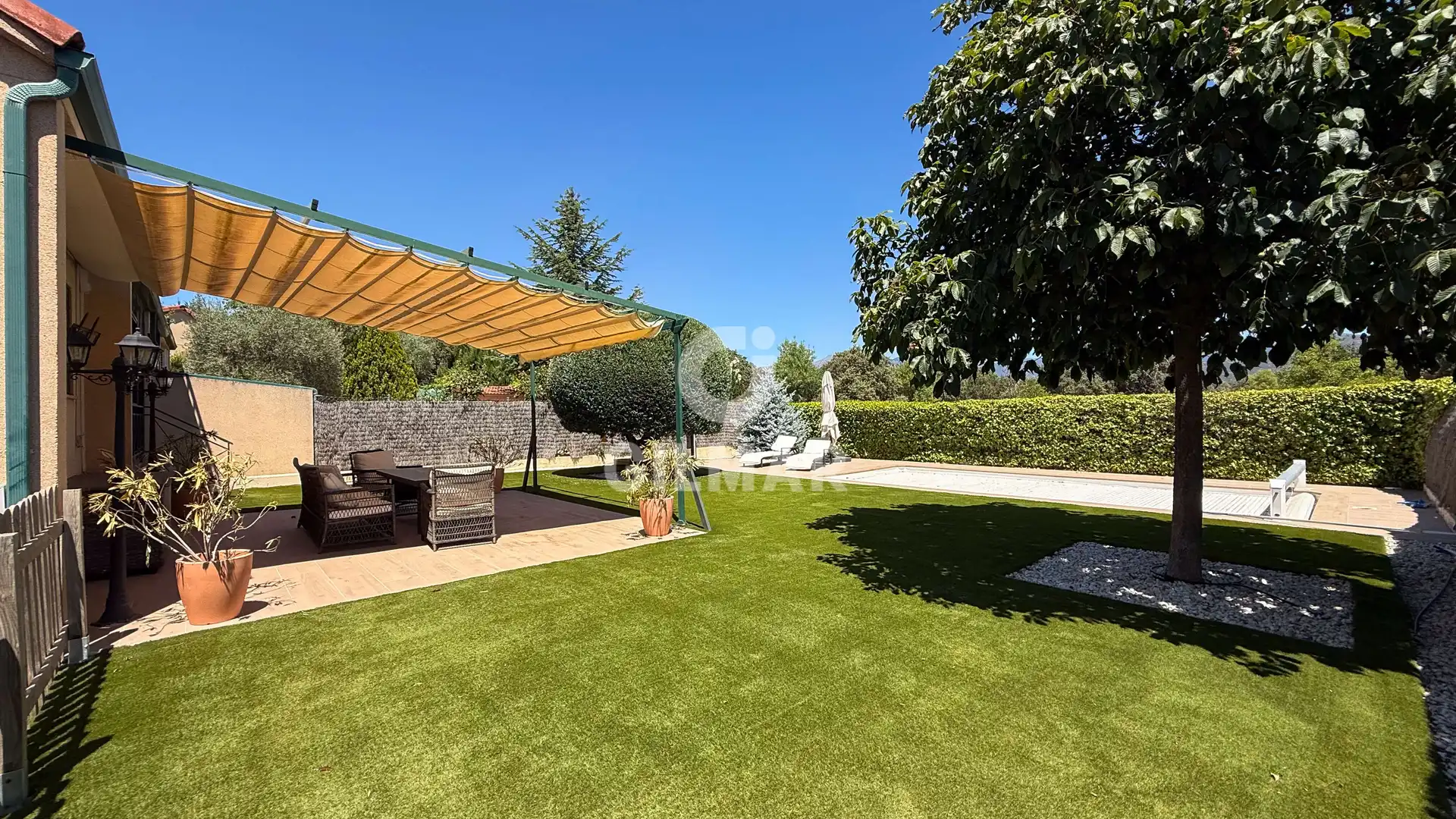 Terrassa de Casa adosada en venda en Guadarrama amb Calefacció, Jardí privat i Piscina