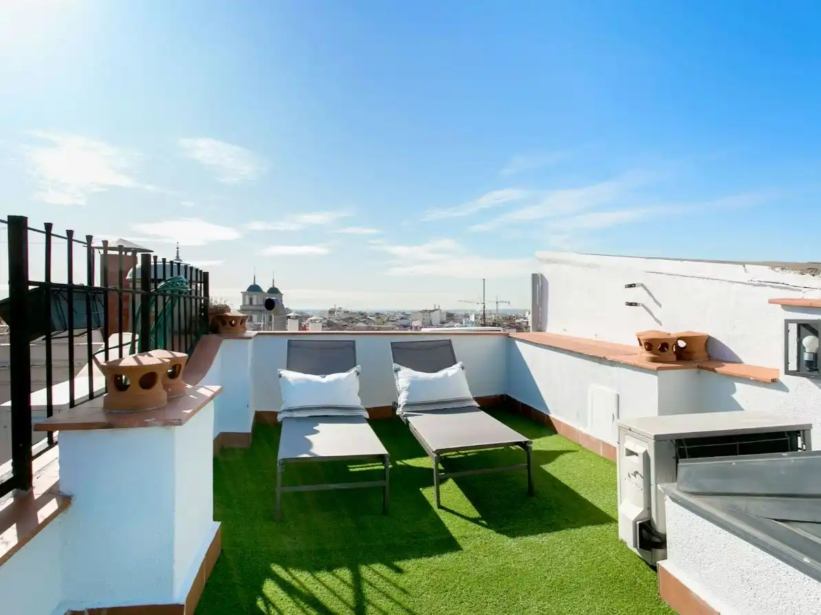 Terrace of Study for rent in Madrid  with Air Conditioner, Heating and Parquet flooring