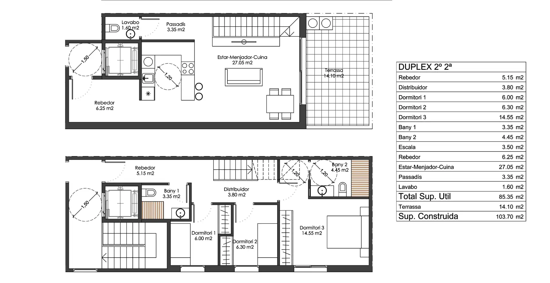 Maisonette mit Terrasse zum Verkauf in Centre
