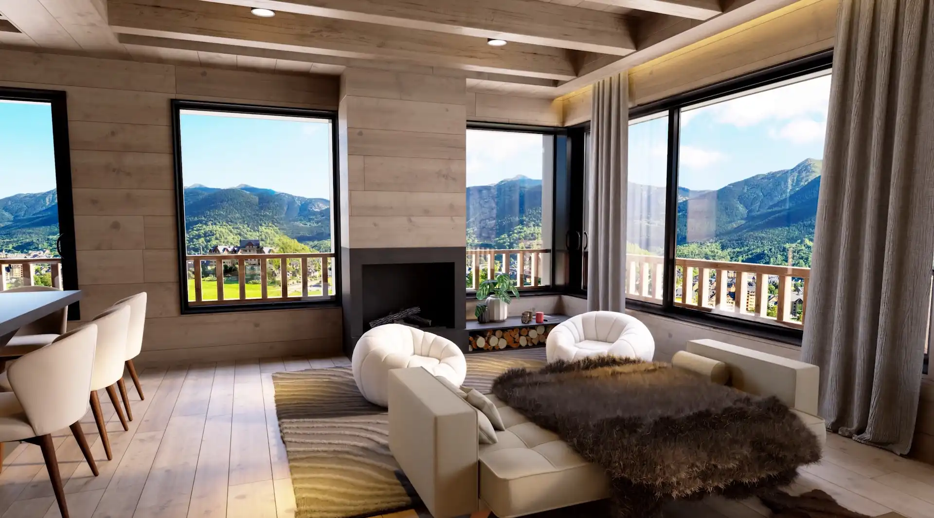 Living room of Detached homes for sale in Naut Aran  with Private garden, Terrace and Balcony