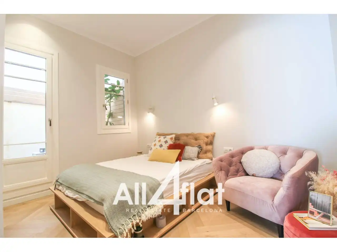 Schlafzimmer von Wohnungen zum Verkauf in Barcelona mit Klimaanlage, Heizung und Terrasse