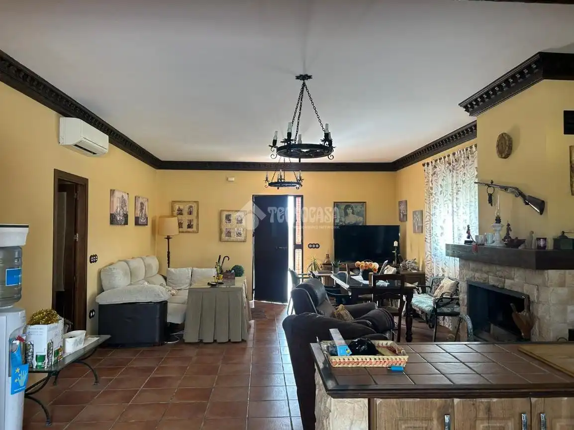 Sala d'estar de Finca rústica en venda en Arahal amb Aire condicionat i Parquet