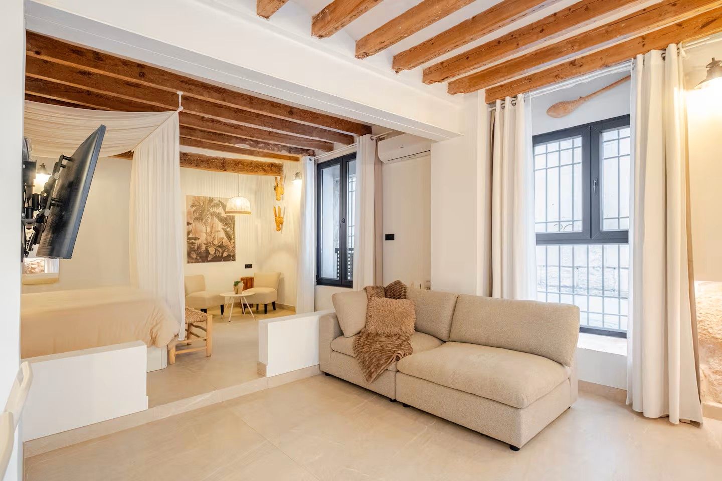 Sala d'estar de Pis de lloguer en Alicante / Alacant amb Aire condicionat, Calefacció i Moblat
