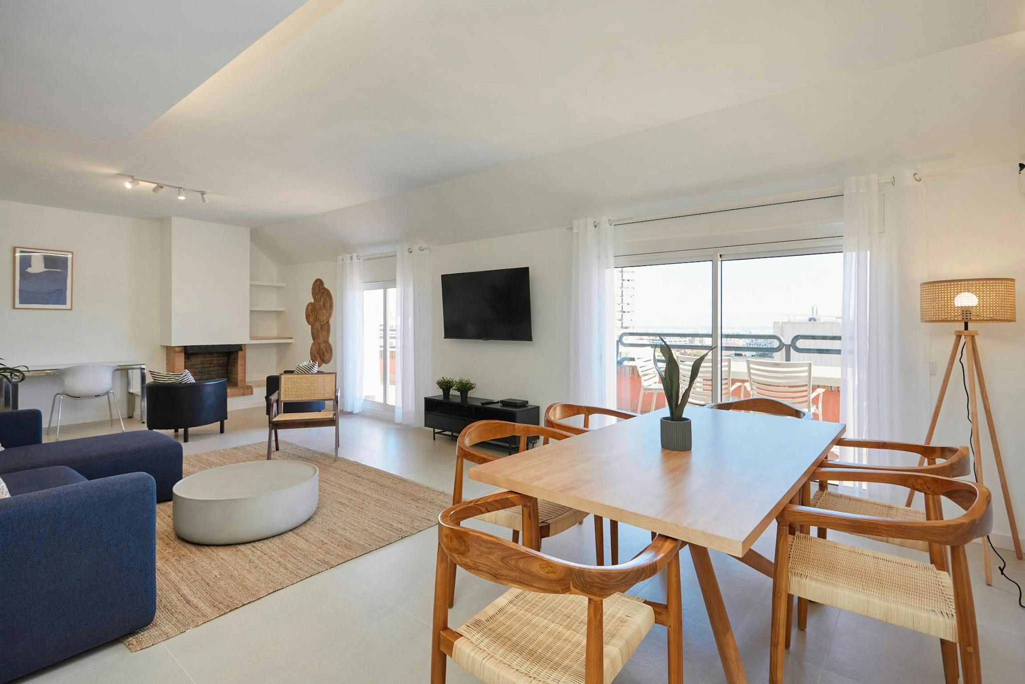 Living room of Flat to rent in Esplugues de Llobregat  with Air Conditioner, Furnished and Washing machine