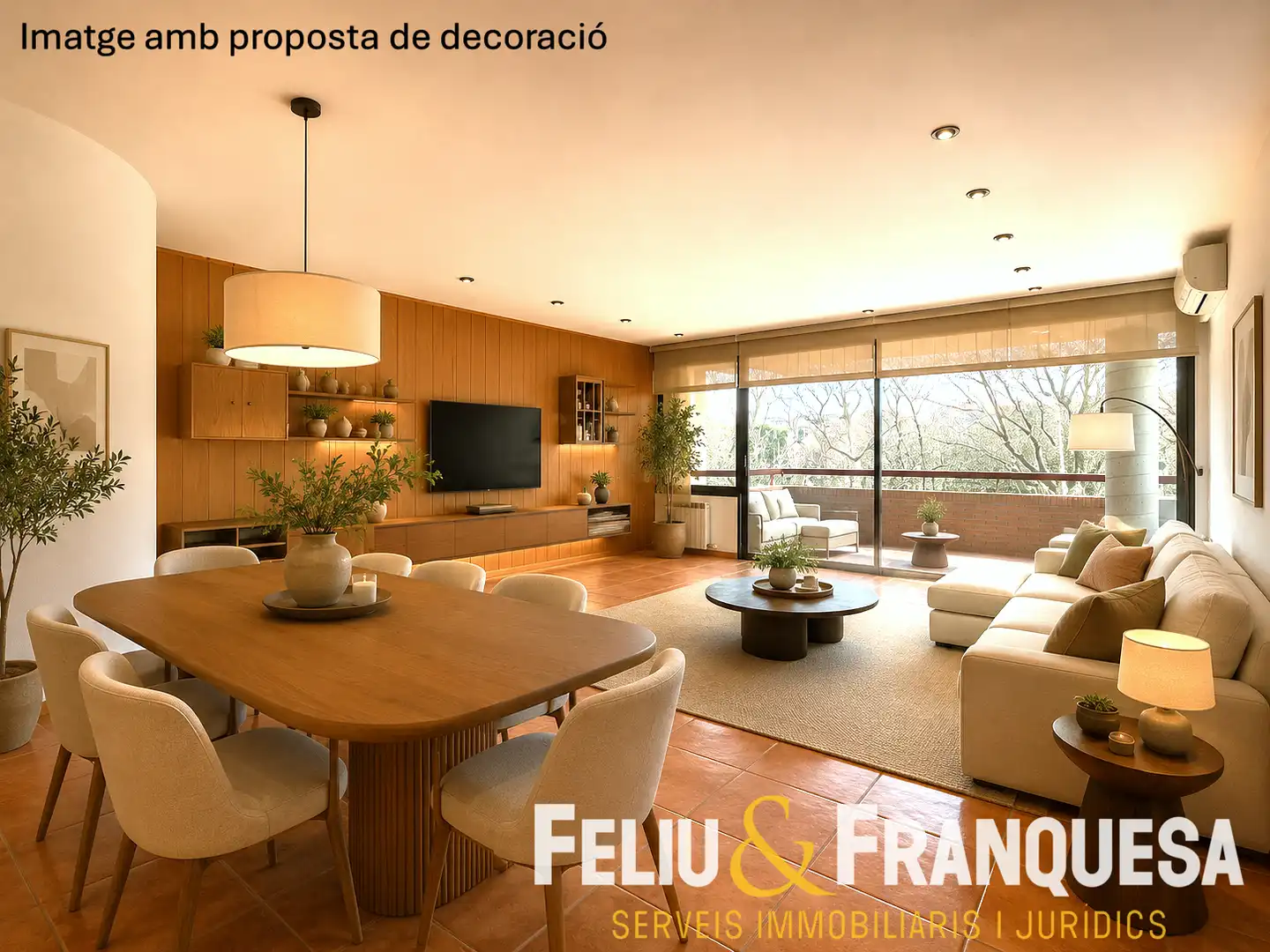 Sala d'estar de Àtic en venda en Sant Cugat del Vallès amb Calefacció, Jardí privat i Terrassa