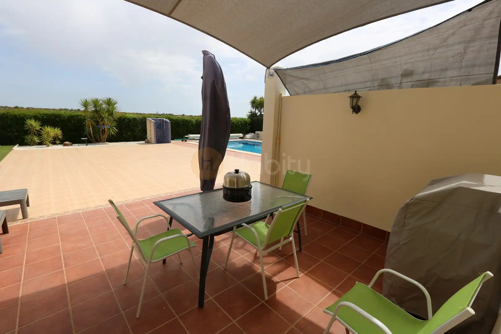 Terraza de Casa o chalet en venta en Fuente Álamo de Murcia con Aire acondicionado, Calefacción y Jardín privado