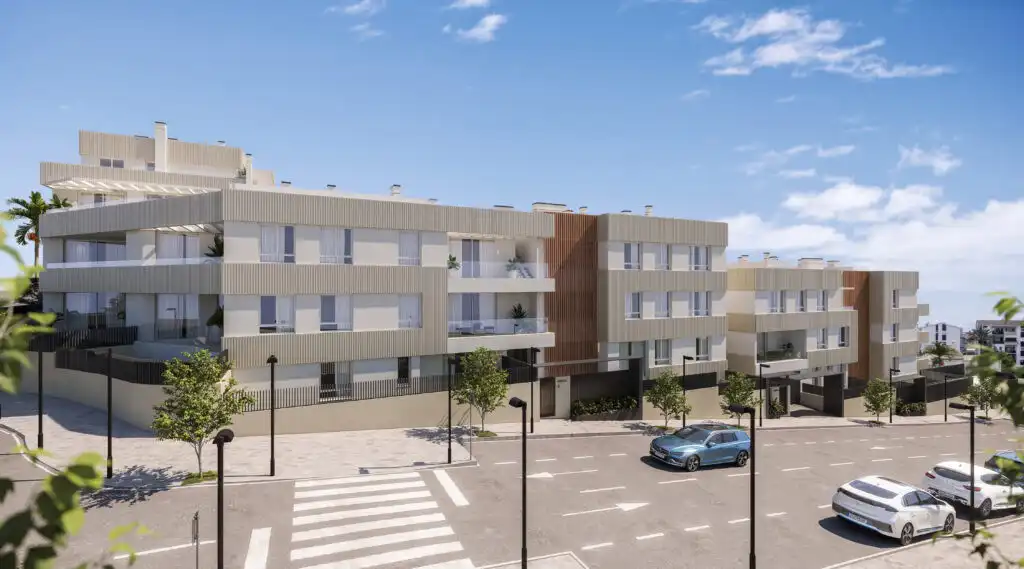 Vista exterior de Àtic en venda en Estepona amb Aire condicionat, Terrassa i Piscina