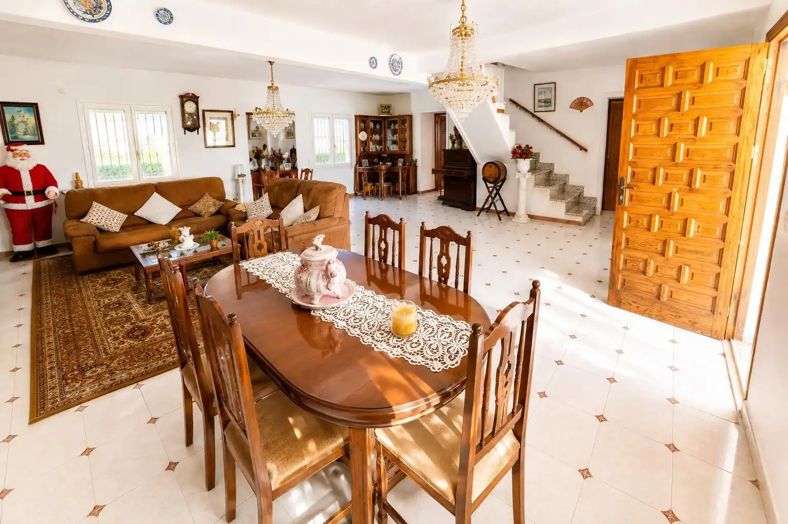 Dining room of Houses for sale in Fuente Álamo de Murcia  with Air Conditioner, Private garden and Terrace