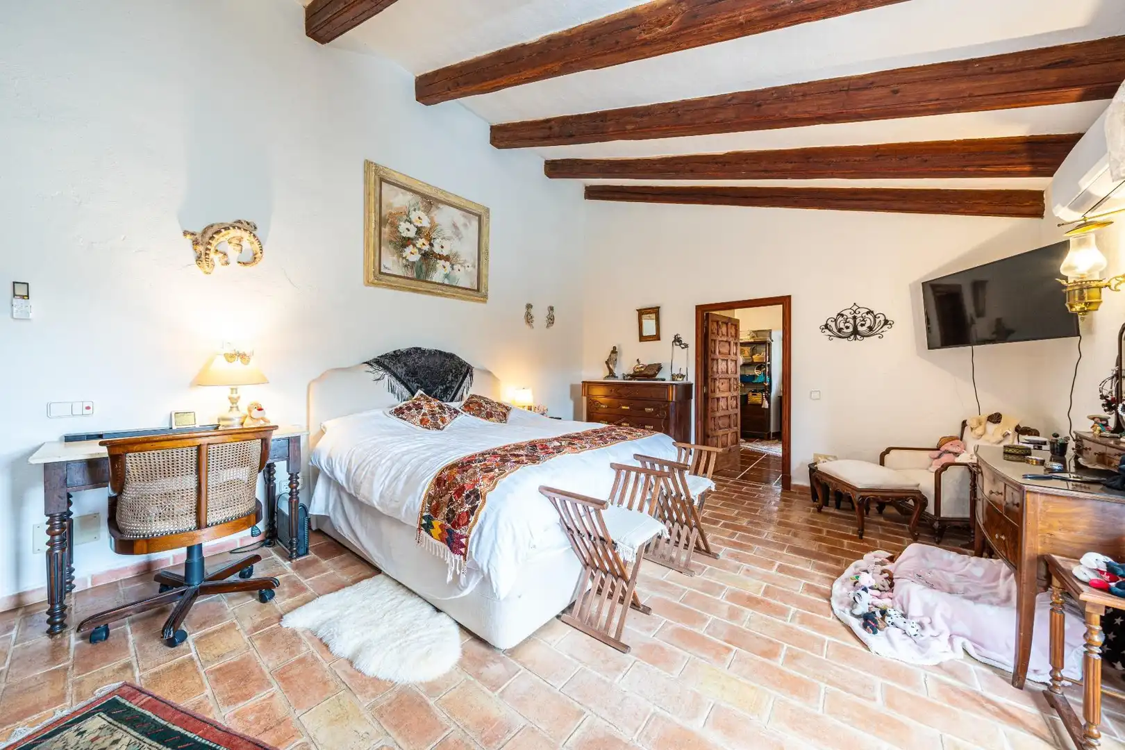 Habitación de Finca rústica en venta en Algaida con Aire acondicionado, Calefacción y Jardín privado