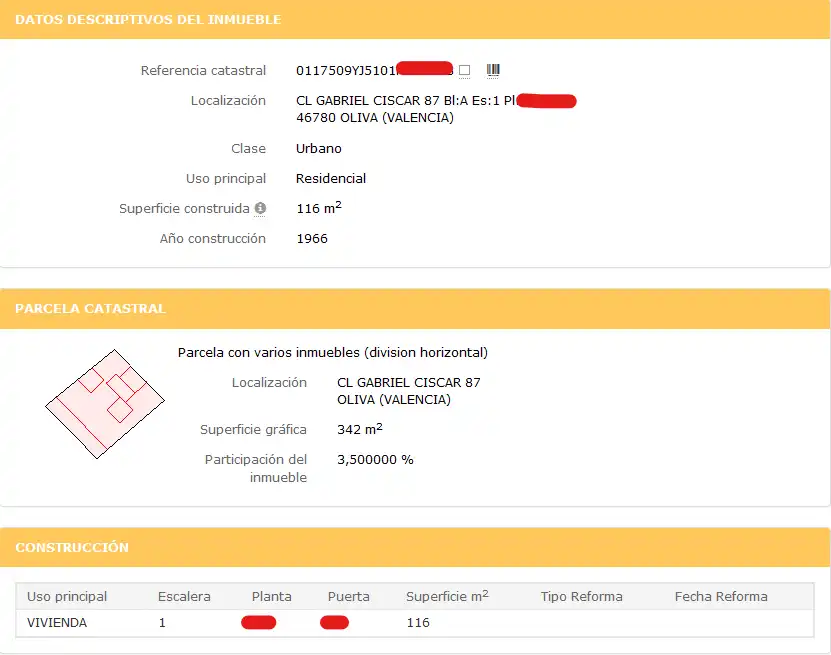 Piso en venta en Oliva