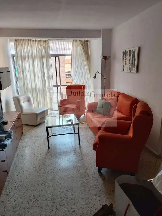 Living room of Flat for rent in  Granada Capital  with Furnished and Balcony