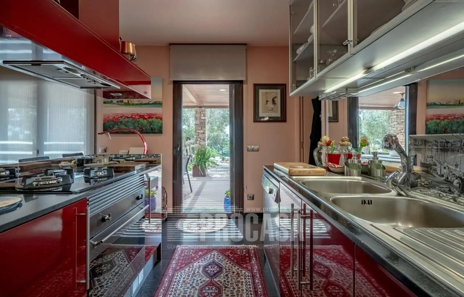 Kitchen of Houses for sale in Masarac i Vilarnadal  with Air Conditioner, Storage room and Swimming Pool
