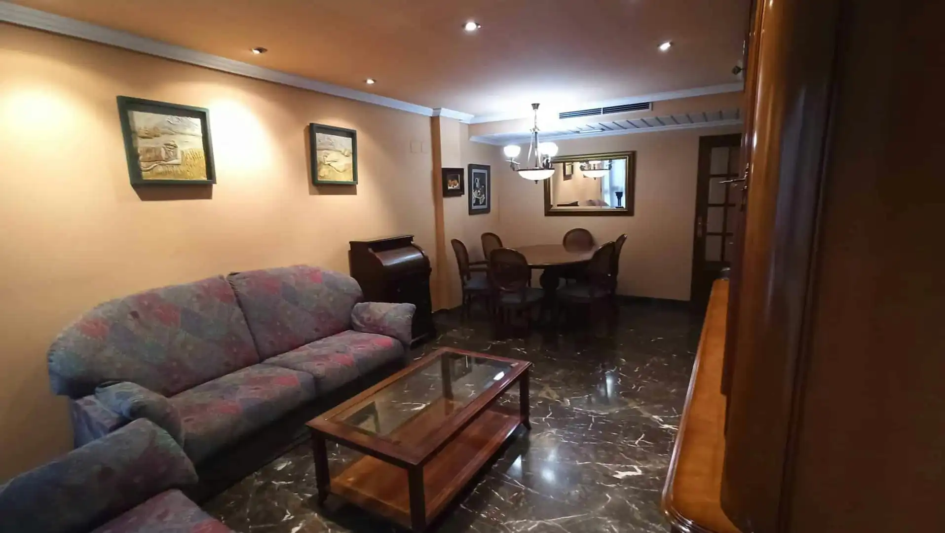 Sala d'estar de Pis per a compartir en Aielo de Malferit amb Calefacció, Moblat i Rentadora