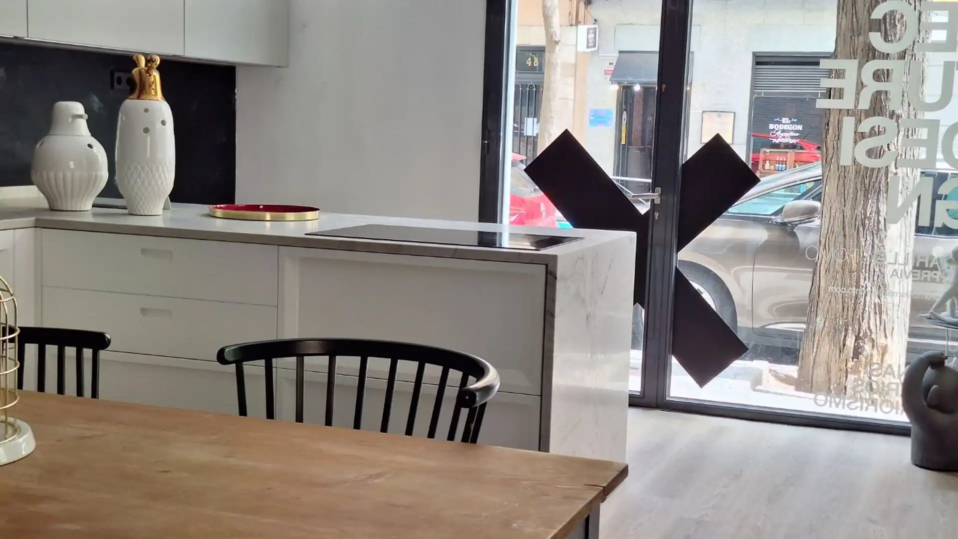 Cocina de Local en traspaso en  Madrid Capital con Aire acondicionado, Parquet y Amueblado