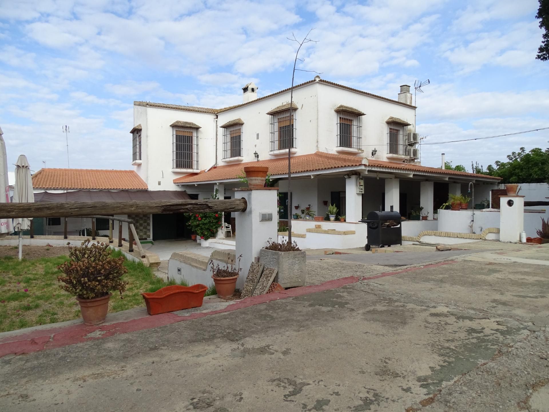 Exterior view of House or chalet for sale in Castilleja del Campo  with Air Conditioner, Heating and Private garden