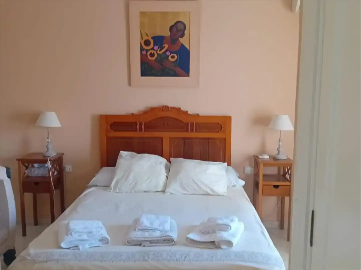 Bedroom of Flat for rent in Espartinas  with Air Conditioner, Private garden and Swimming Pool