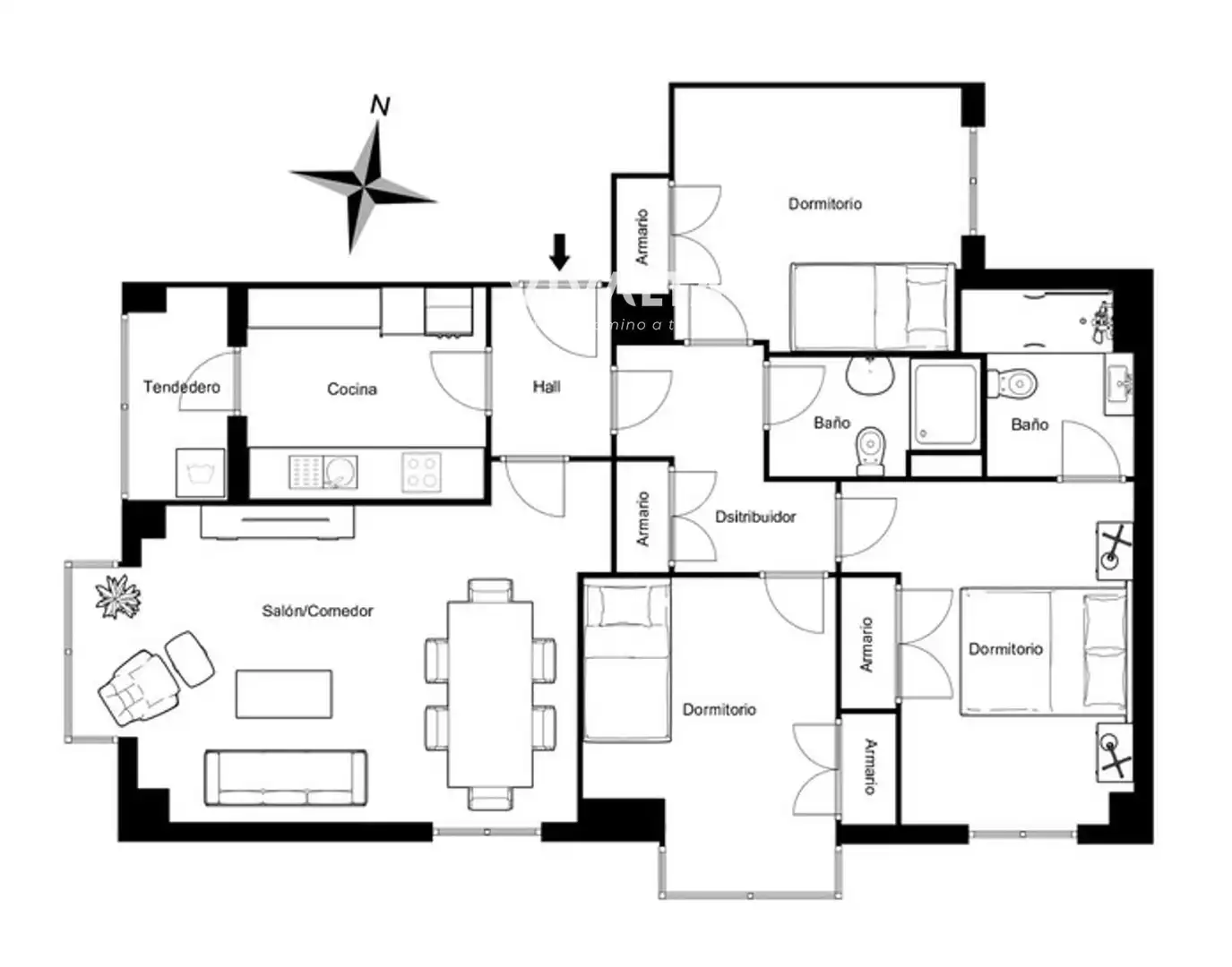 Piso en venta en Madrid con Aire acondicionado, Calefacción y Trastero