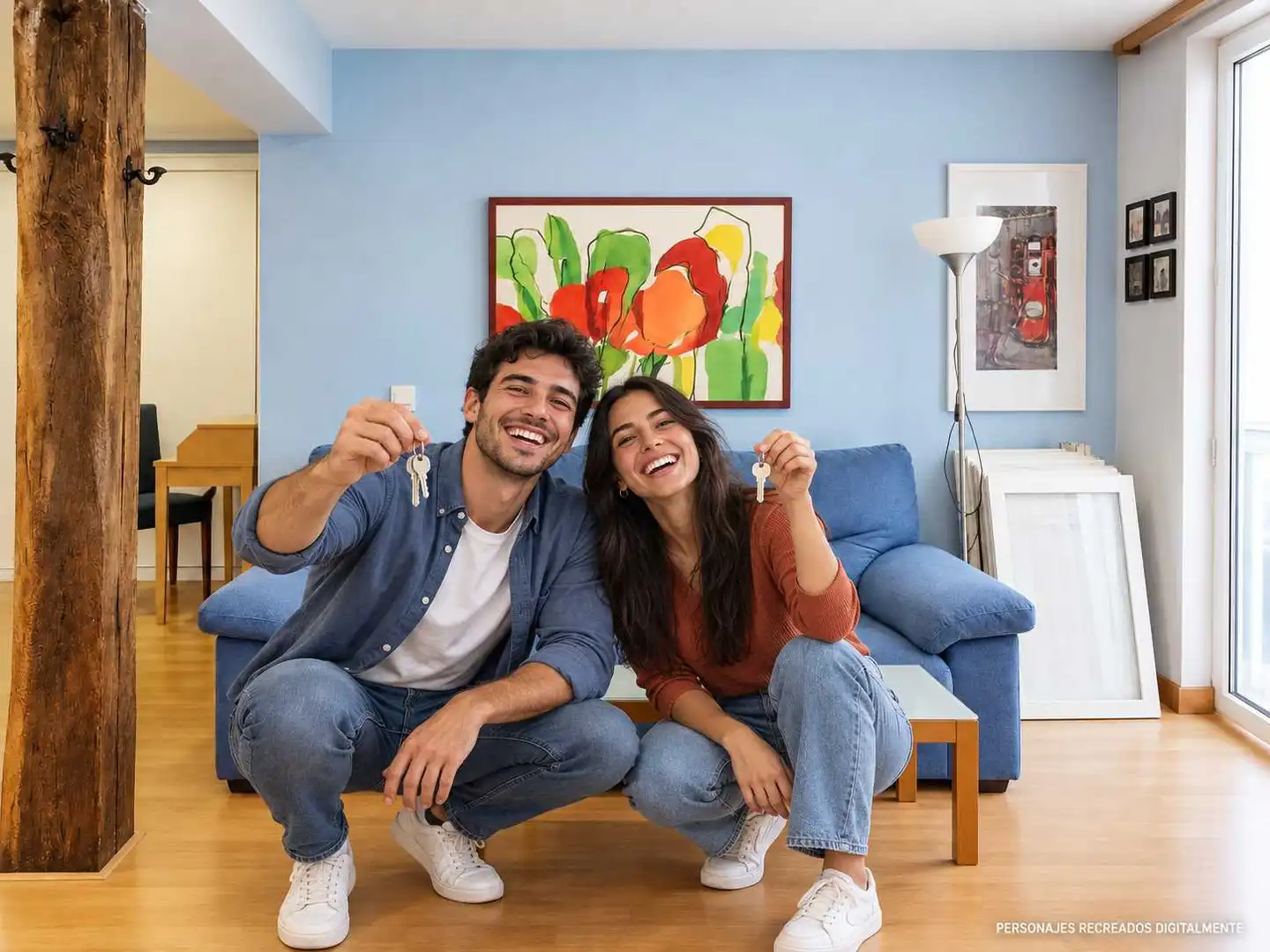 Living room of Flat for rent in Santander  with Heating, Furnished and Oven