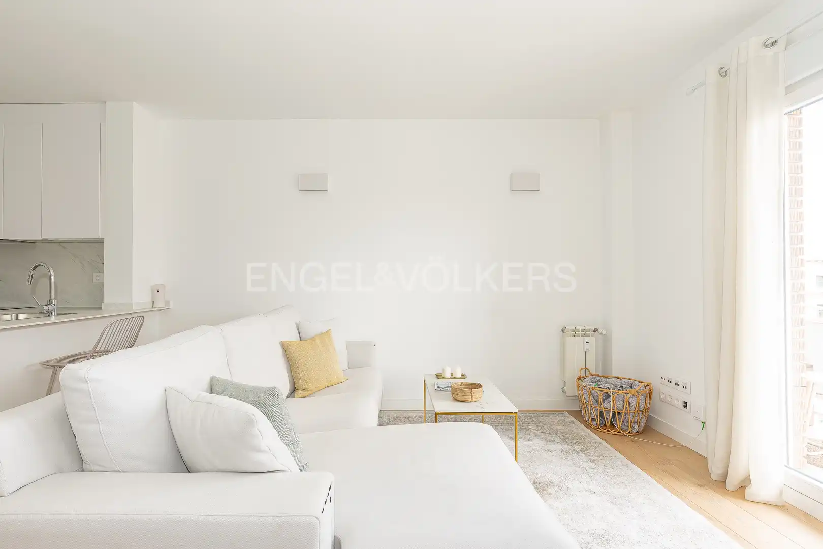 Wohnzimmer von Wohnung zur Miete in Madrid mit Klimaanlage, Heizung und Terrasse