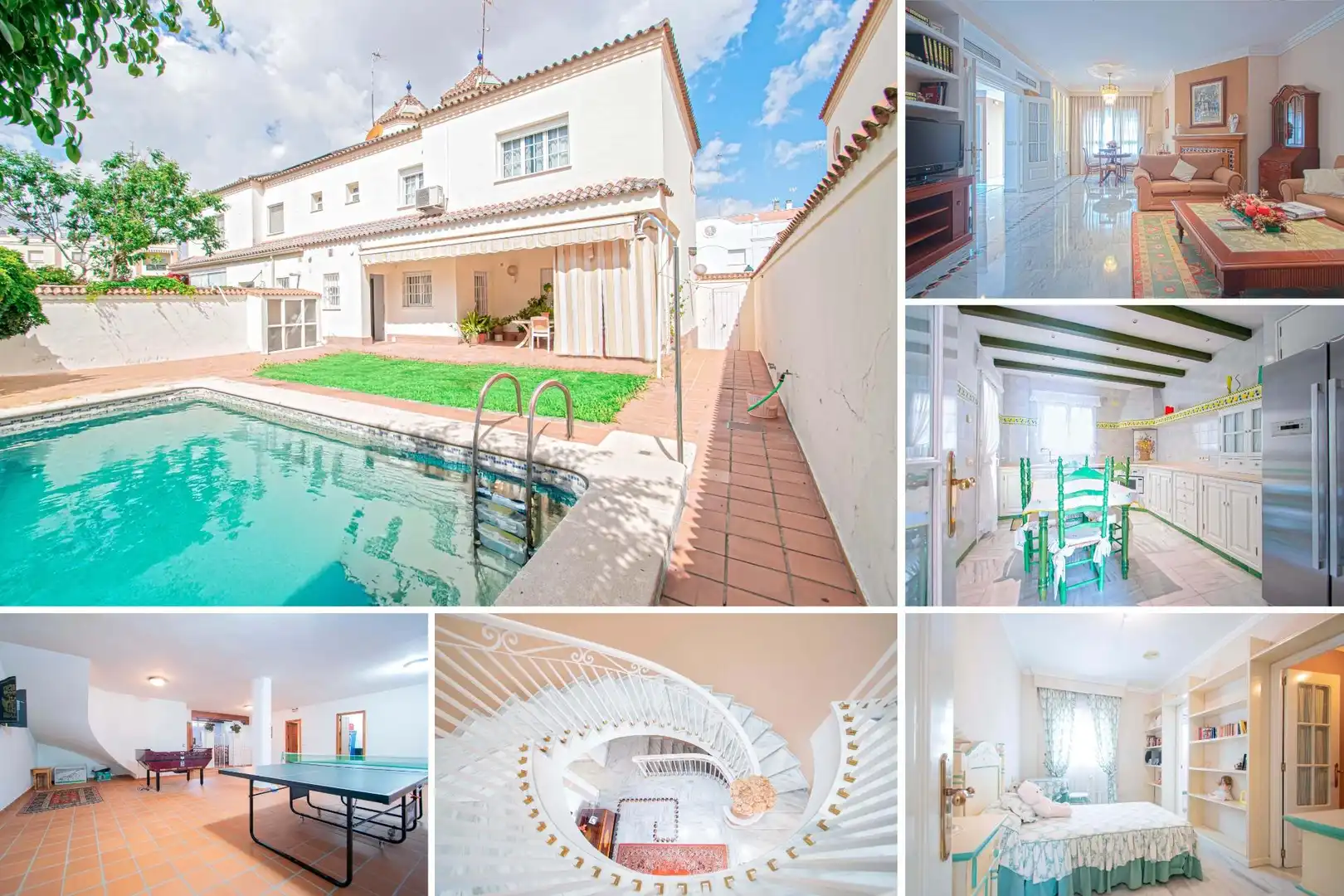 Vista exterior de Casa adosada en venta en Utrera con Aire acondicionado, Jardín privado y Piscina