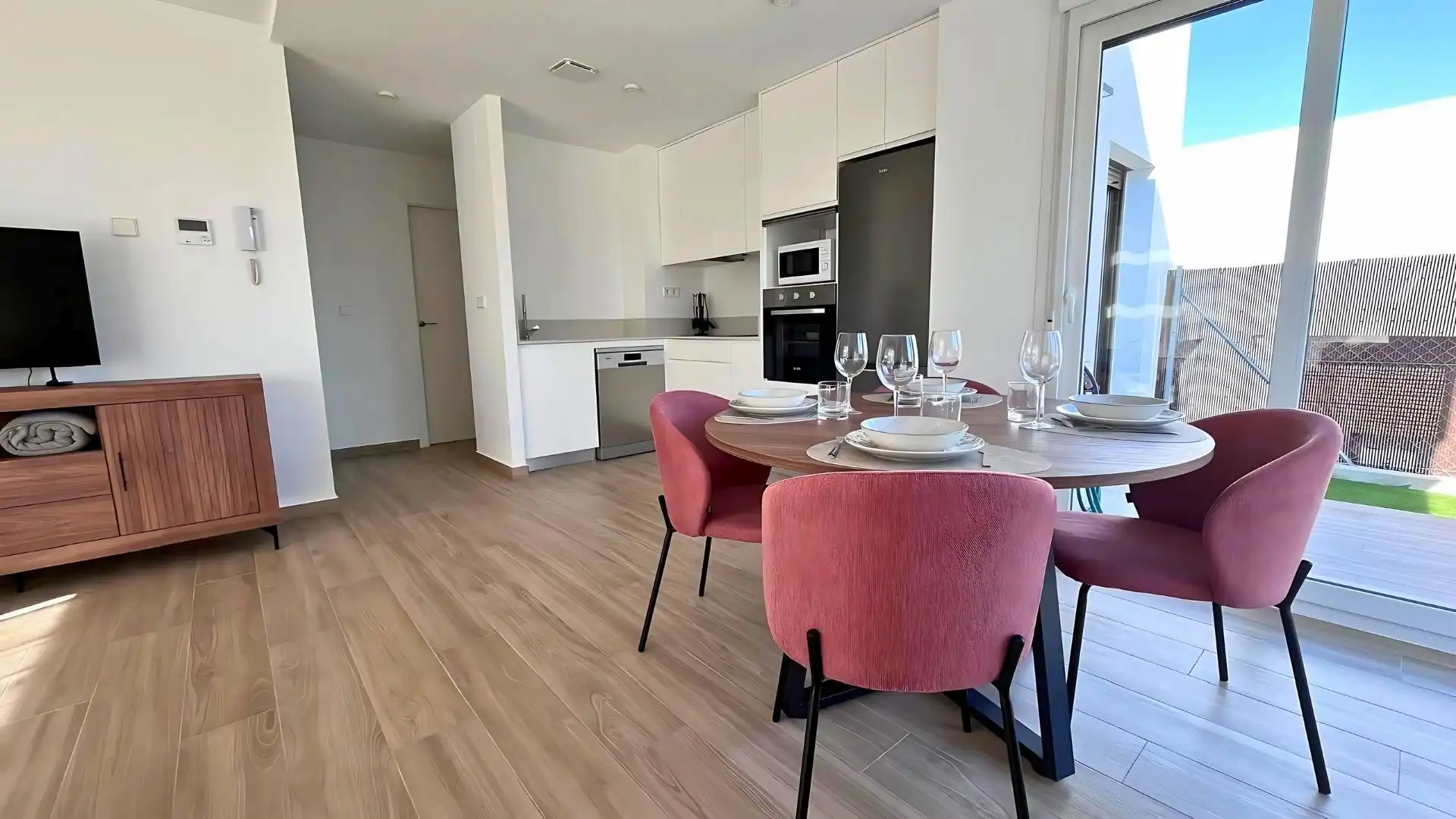 Esszimmer von Einfamilien-Reihenhaus zum Verkauf in Madrid mit Schwimmbad