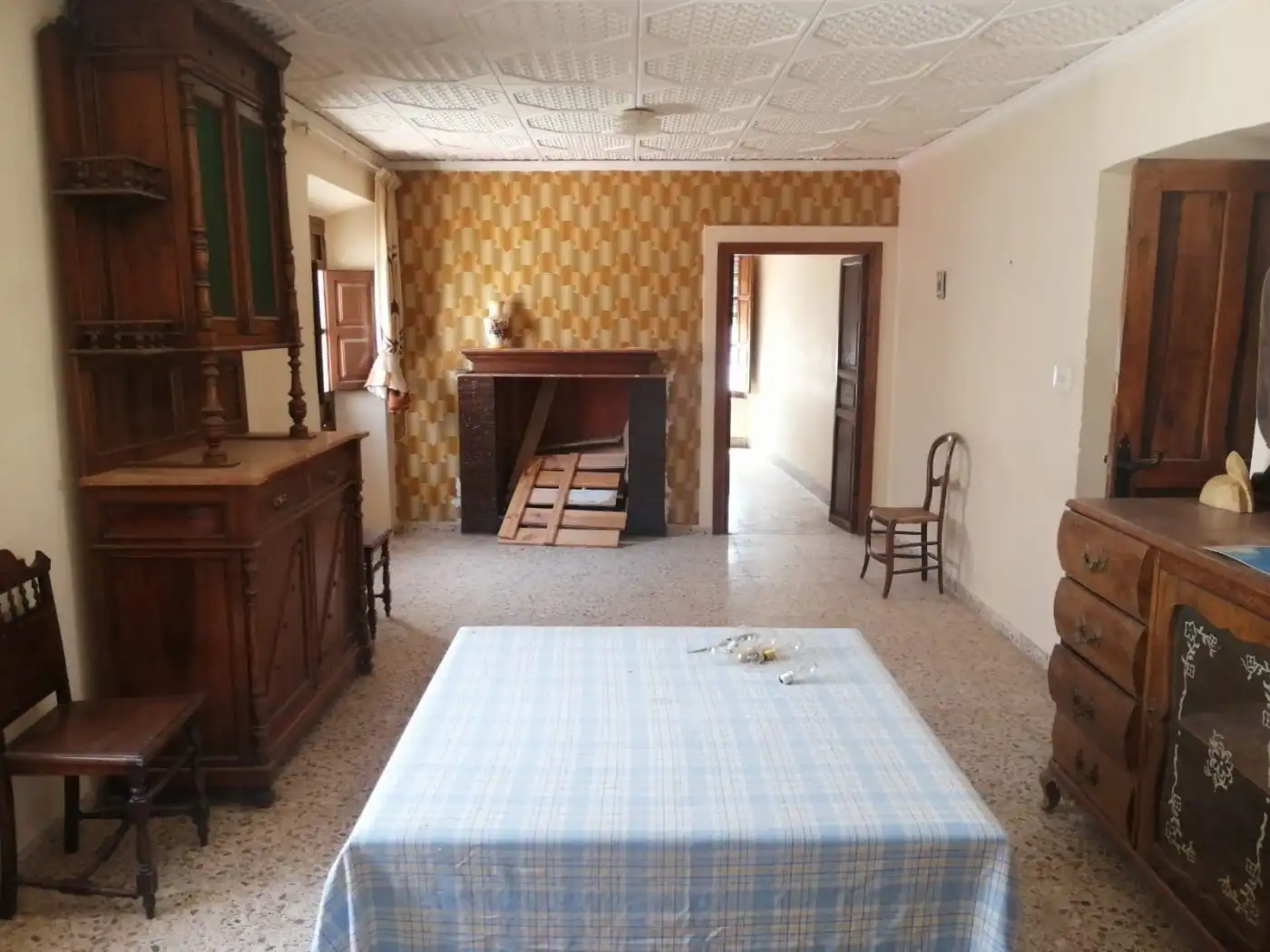 Sala d'estar de Finca rústica en venda en Benasau amb Terrassa i Balcó