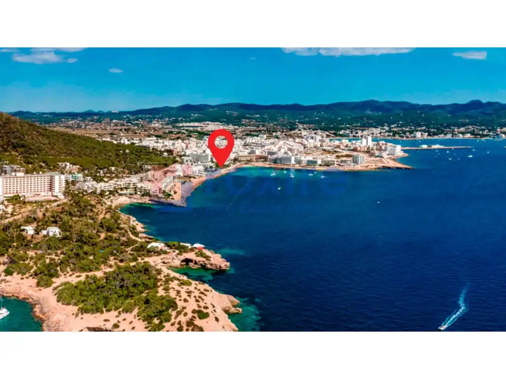 Außenansicht von Erdgeschoss zum Verkauf in Sant Antoni de Portmany mit Klimaanlage, Privatgarten und Terrasse