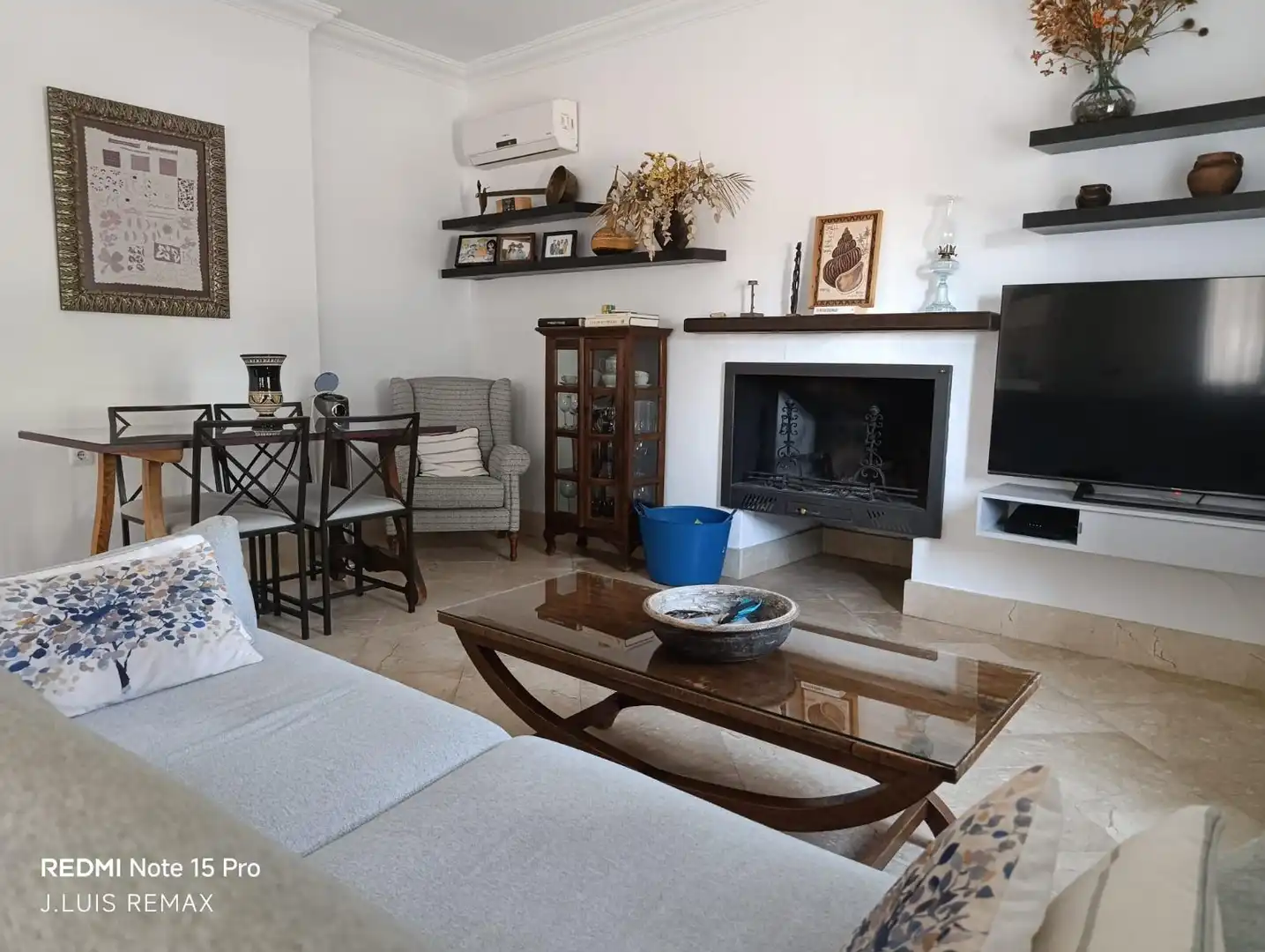 Sala de estar de Casa o chalet en venta en Hinojos con Aire acondicionado, Piscina y Amueblado