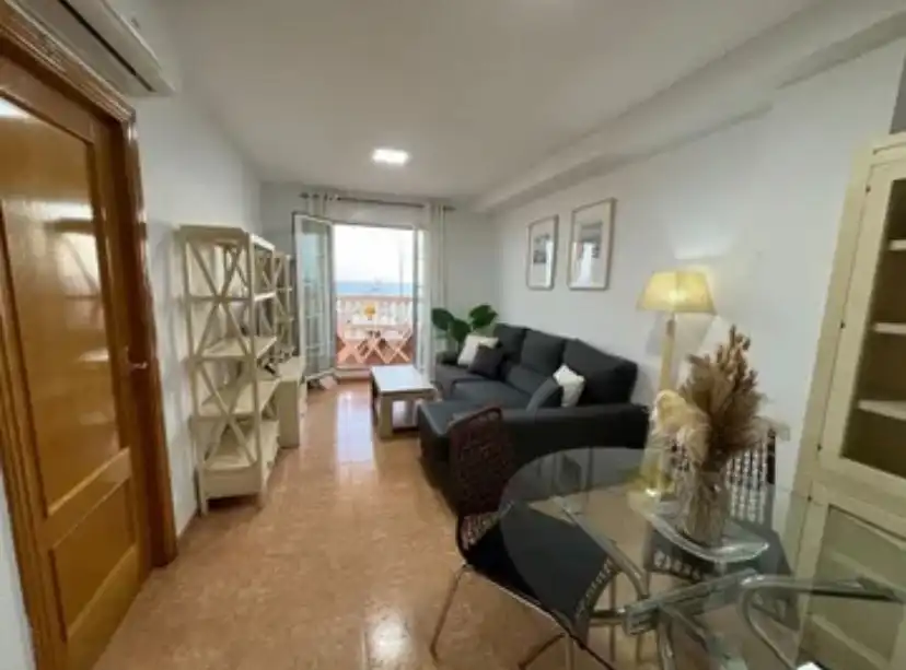 Wohnzimmer von Wohnung zum Verkauf in Roquetas de Mar mit Klimaanlage, Terrasse und Möbliert