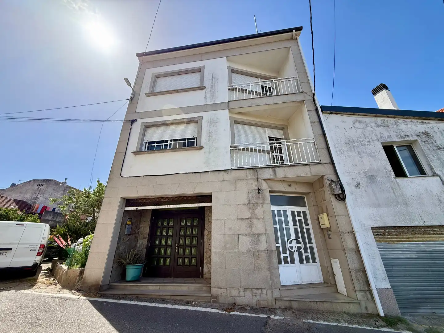 Exterior view of Flat for sale in O Grove    with Heating, Furnished and Oven