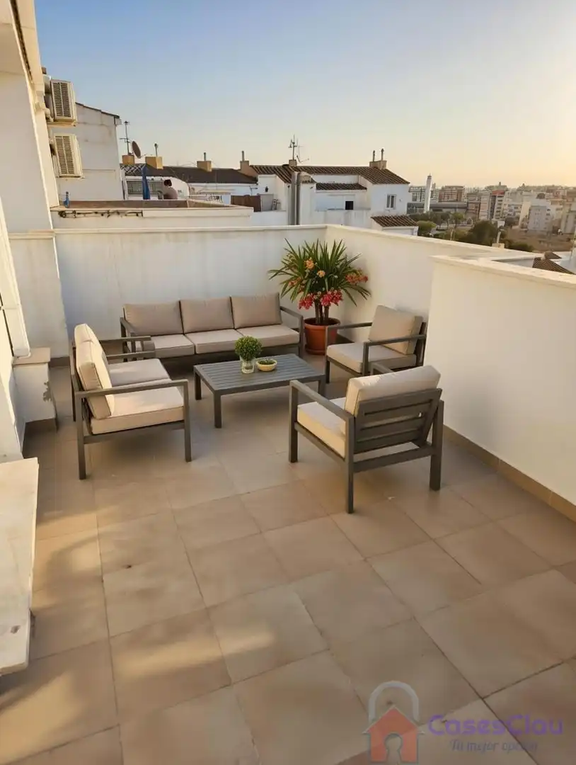 Terrasse von Dachboden zum Verkauf in Castellón de la Plana / Castelló de la Plana mit Klimaanlage, Heizung und Terrasse