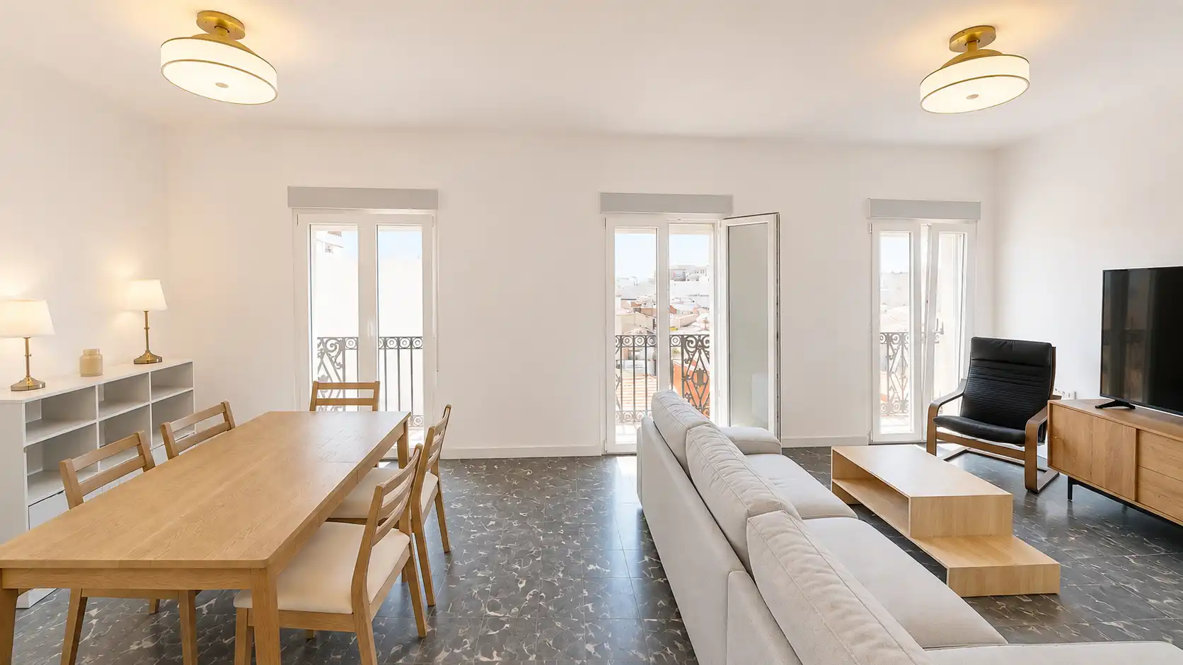 Living room of Flat for rent in Alicante / Alacant  with Furnished, Washing machine and TV