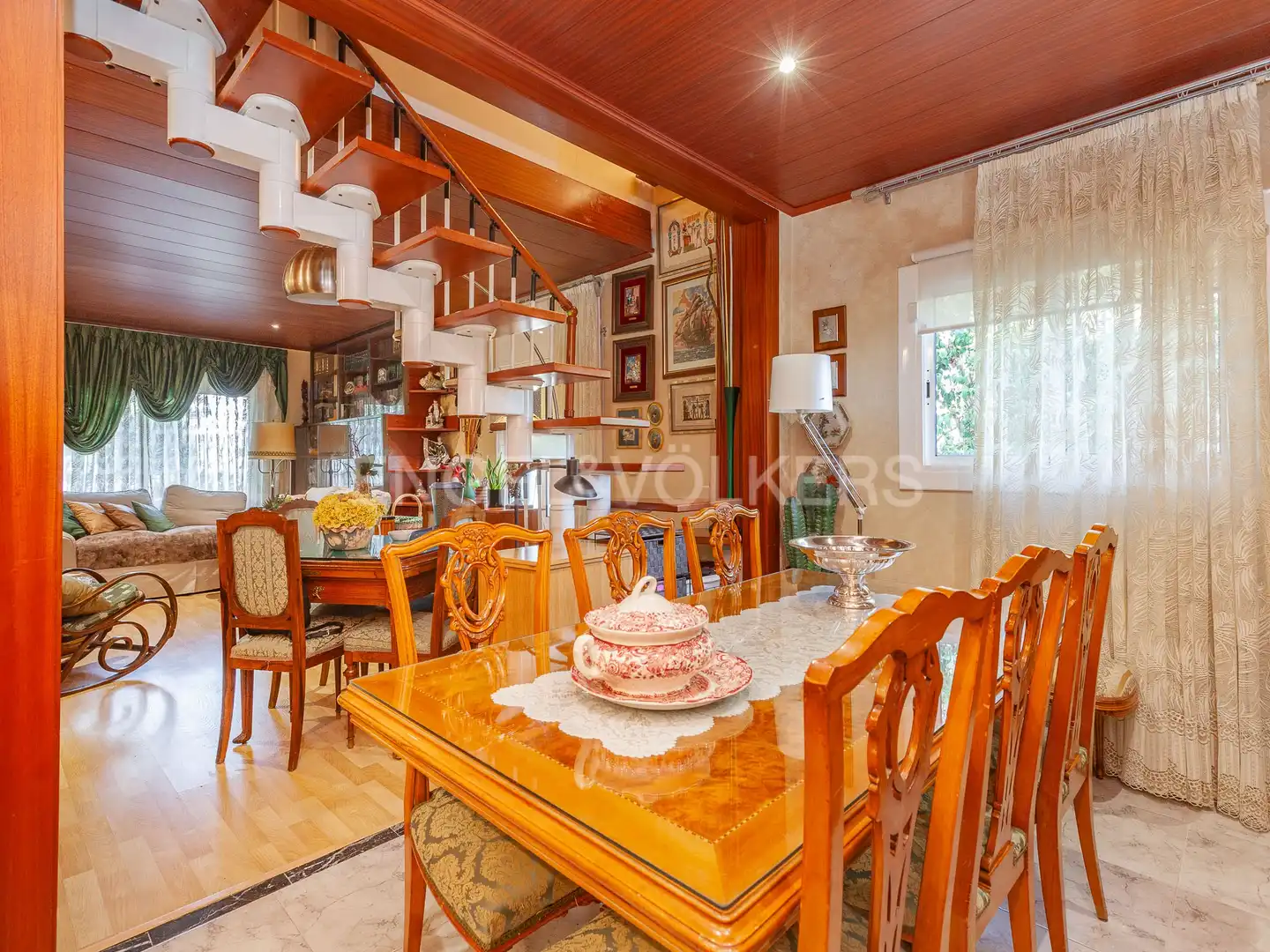 Dining room of Houses for sale in Sant Cugat del Vallès  with Air Conditioner, Heating and Private garden