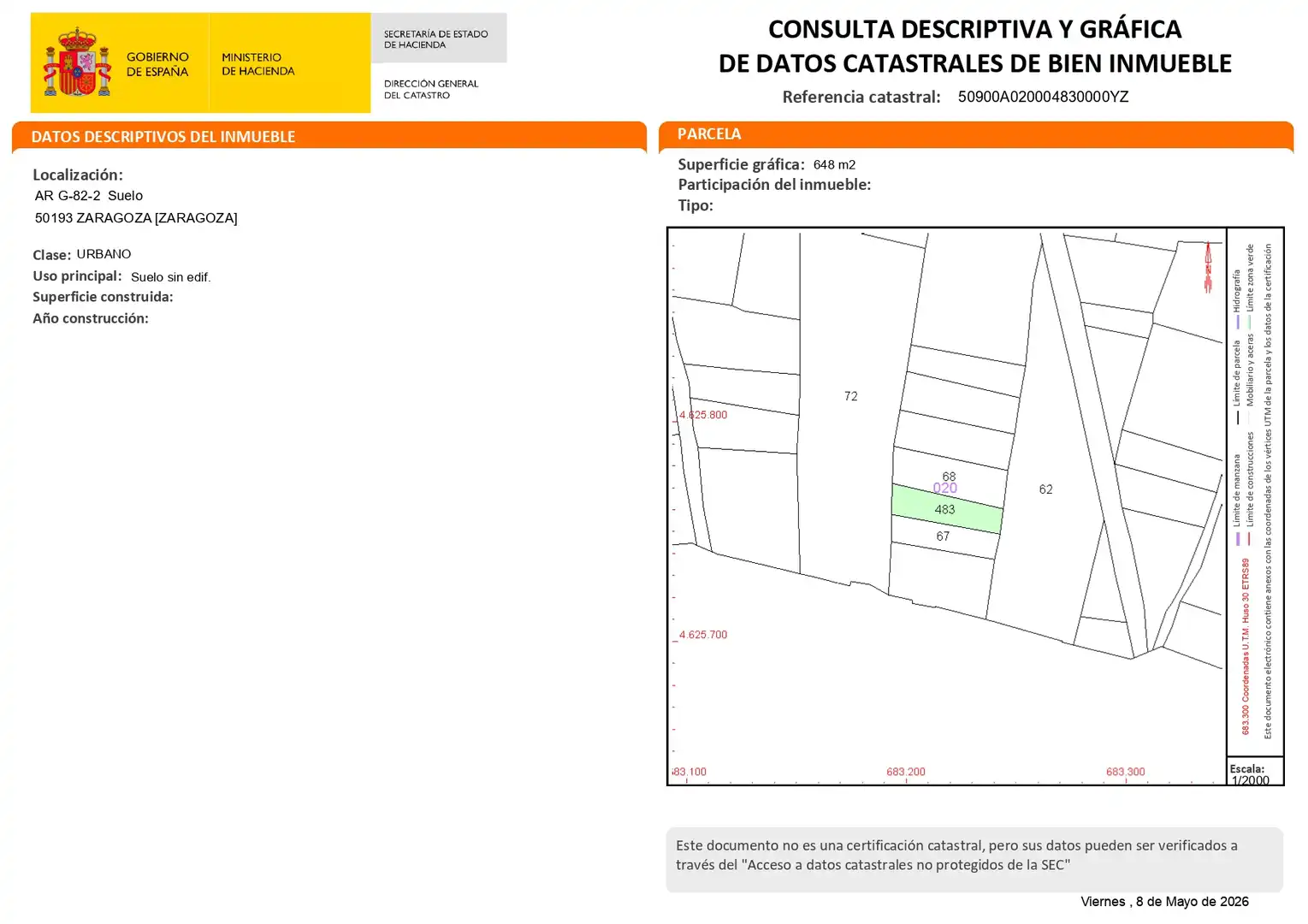 Residential for sale in Zaragoza