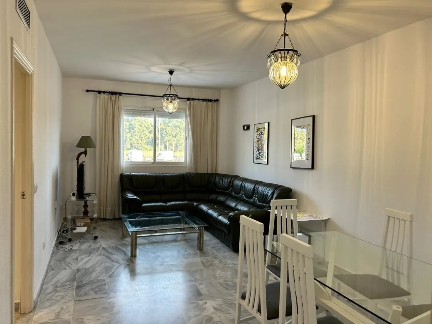 Sala d'estar de Pis de lloguer en Gelves amb Aire condicionat, Calefacció i Terrassa