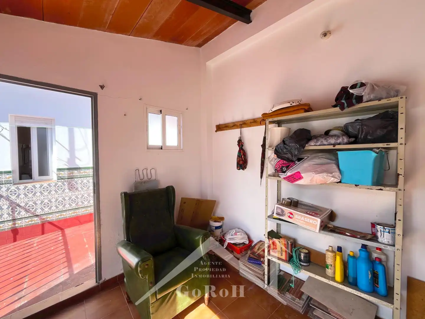 Terraza de Casa adosada en venta en Santa Olalla del Cala con Terraza, Trastero y Amueblado