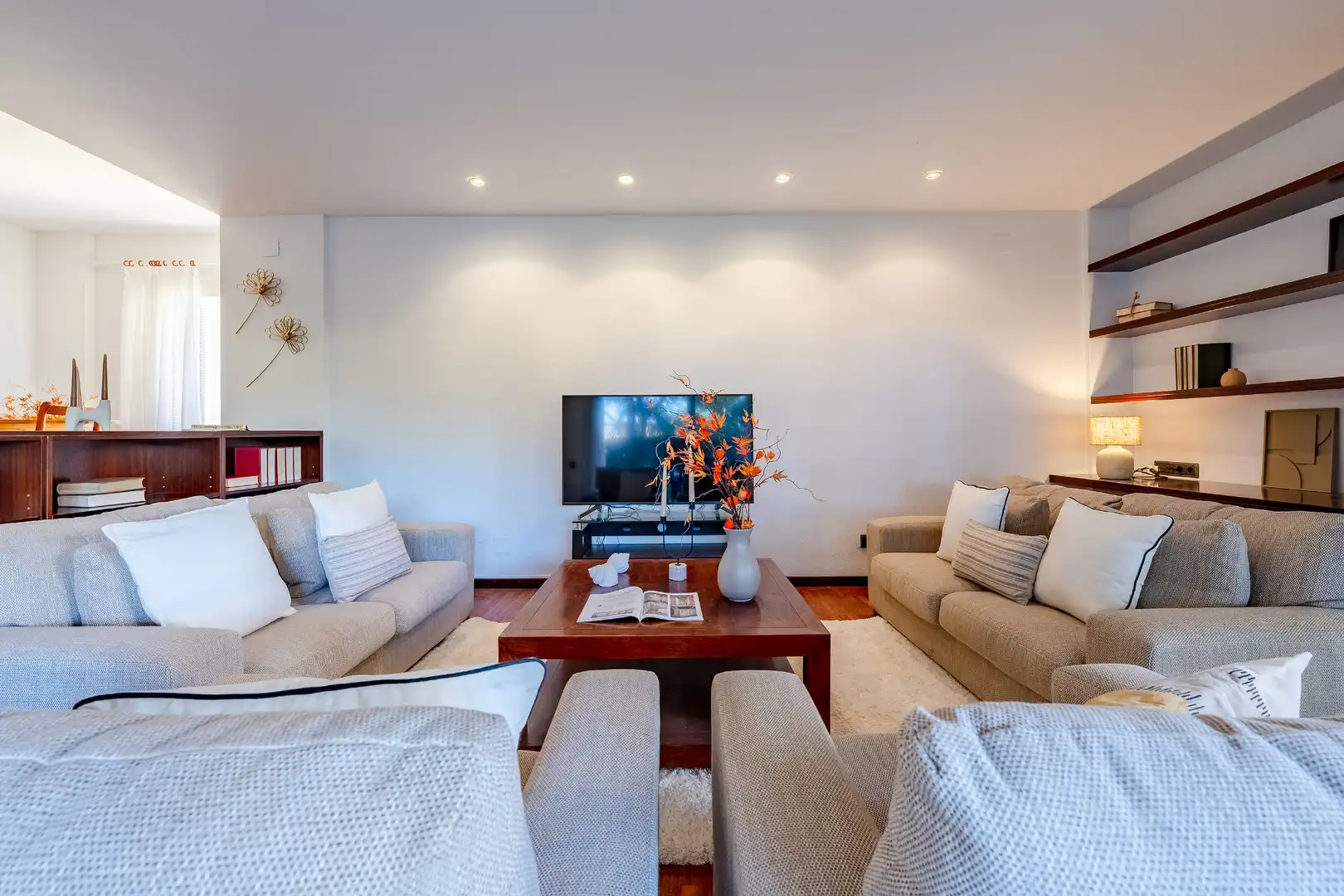 Living room of Flat for rent in Sant Andreu de Llavaneres  with Air Conditioner, Heating and Private garden