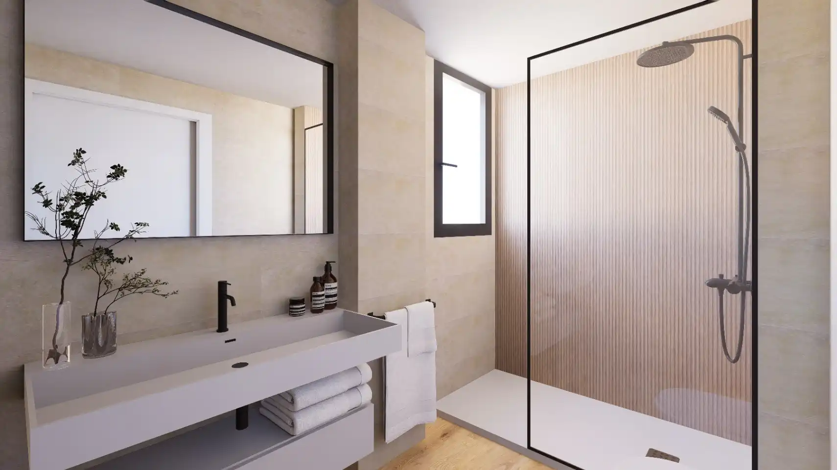 Baño de Apartamento en venta en Jávea / Xàbia con Aire acondicionado, Calefacción y Jardín privado