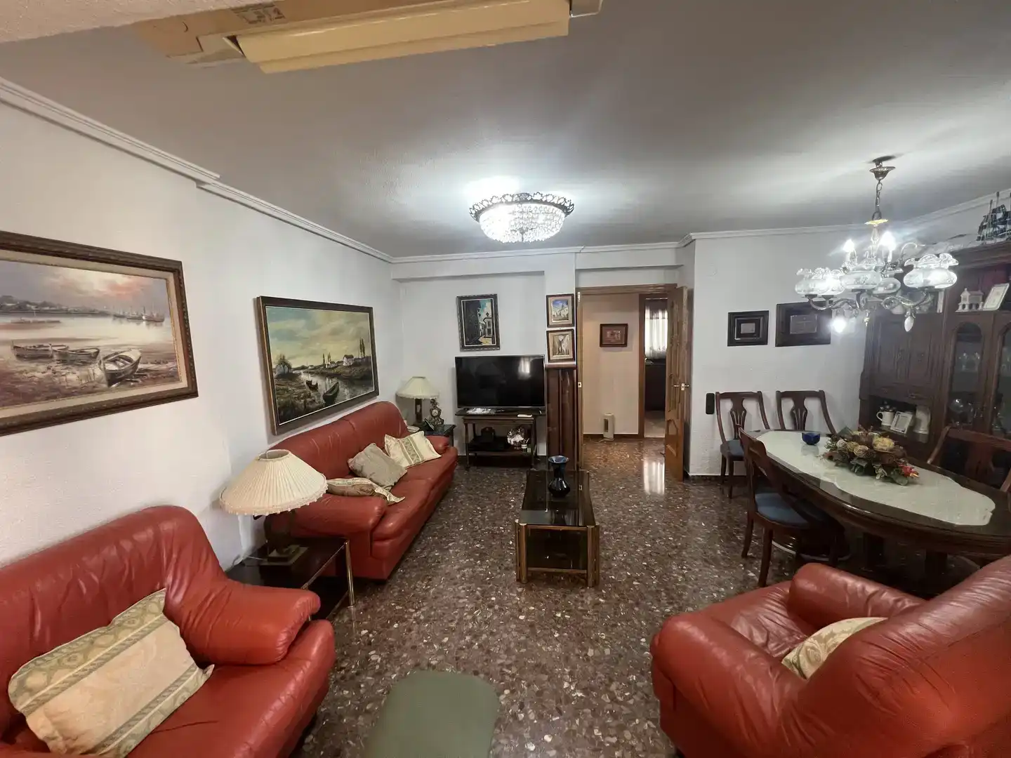 Sala d'estar de Pis de lloguer en  Valencia Capital amb Aire condicionat i Balcó
