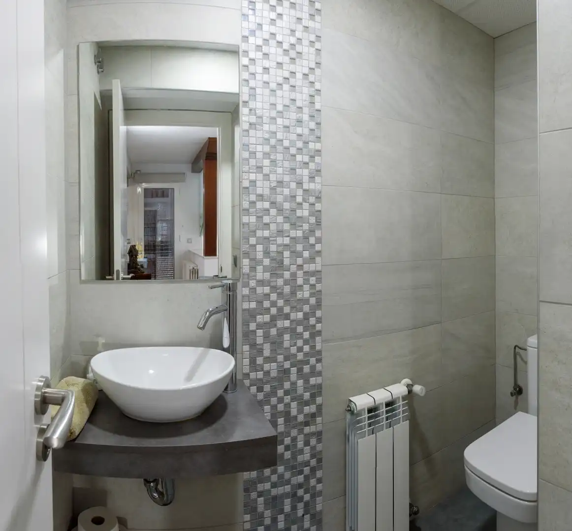 Badezimmer von Haus oder Chalet zum Verkauf in Agullana mit Klimaanlage, Heizung und Privatgarten