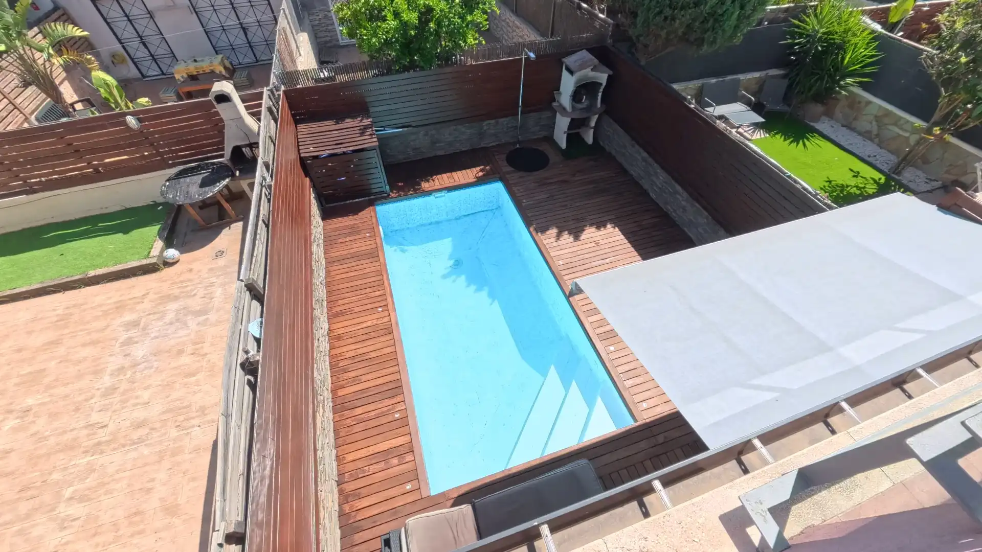 Swimming pool of Detached homes for sale in Cubelles  with Air Conditioner, Heating and Private garden