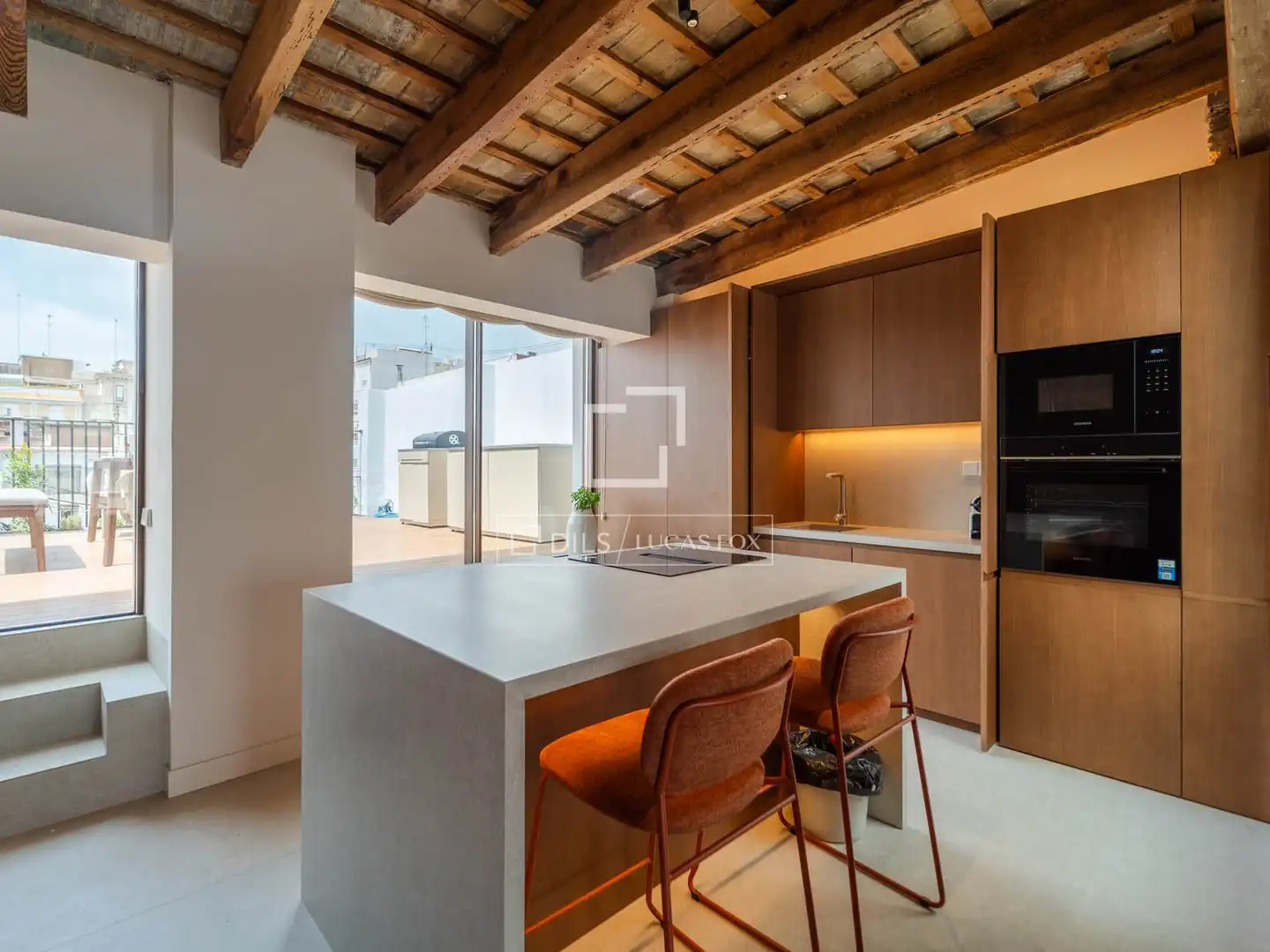 Cocina de Ático de alquiler en Valencia con Aire acondicionado, Calefacción y Terraza